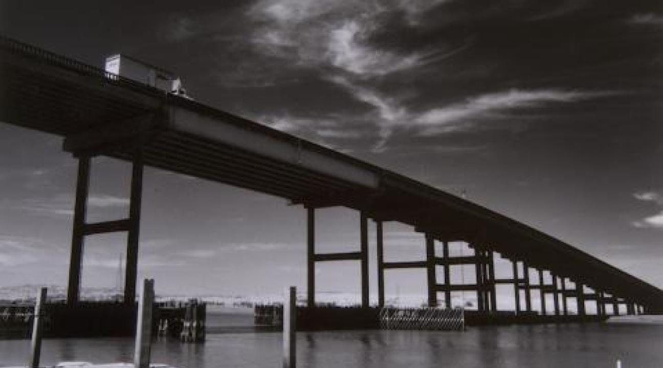 "Truck Over Petaluma Bridge" by John LeBaron