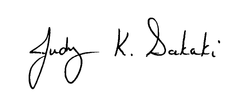 Judy K. Sakaki's signature 
