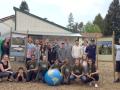 group of students participating in earth day