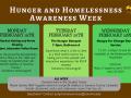 Hunger and Homelessness Awareness Week flyer 