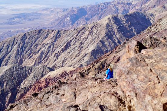 An SSU Geology student surveys the landscape on a recent trip to the Death Valley area. 