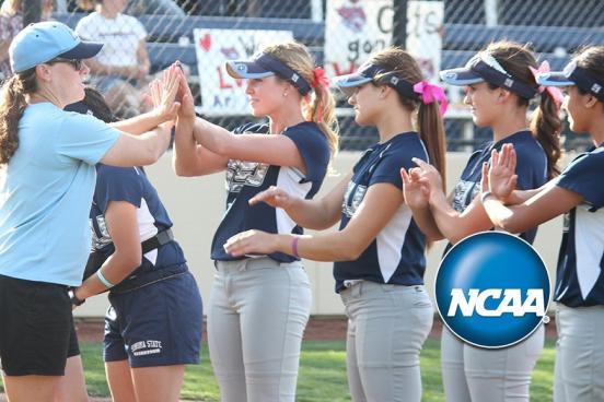 softball team high fiving