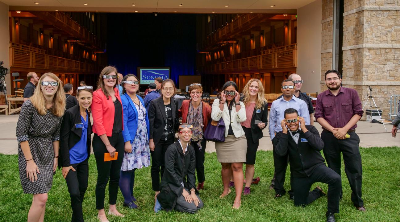 group outside convocation