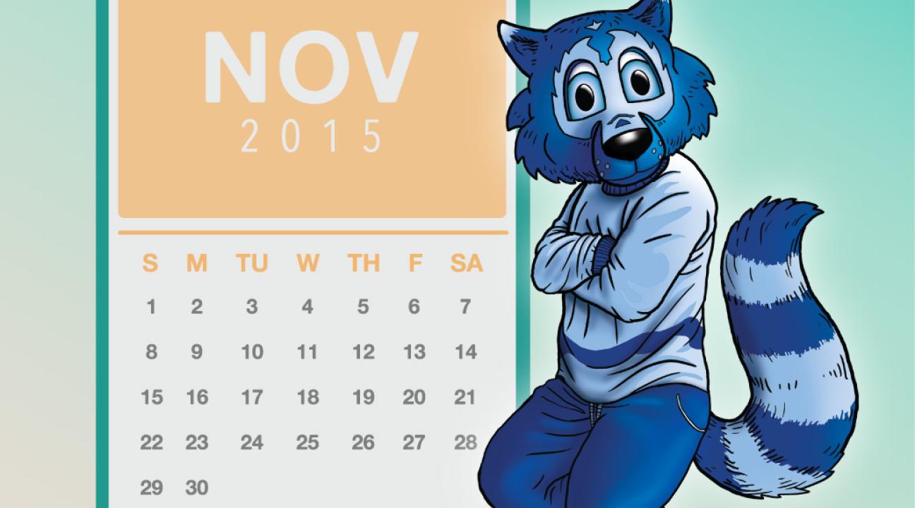 illustration of lobo with calendar