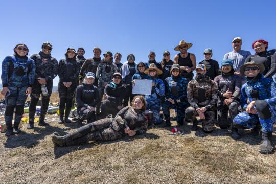 "Pycnopalooza" brought together 25 scientific divers representing universities, Tribal scientists, nonprofits, agencies, and conservation groups to document recently discovered Sonoma County population of sunflower sea stars. 