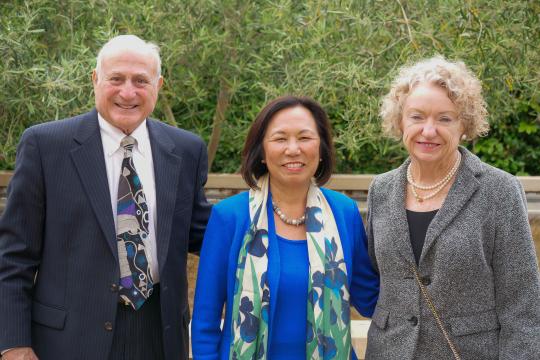 Barry Ben-Zion and family pose with President Sakaki
