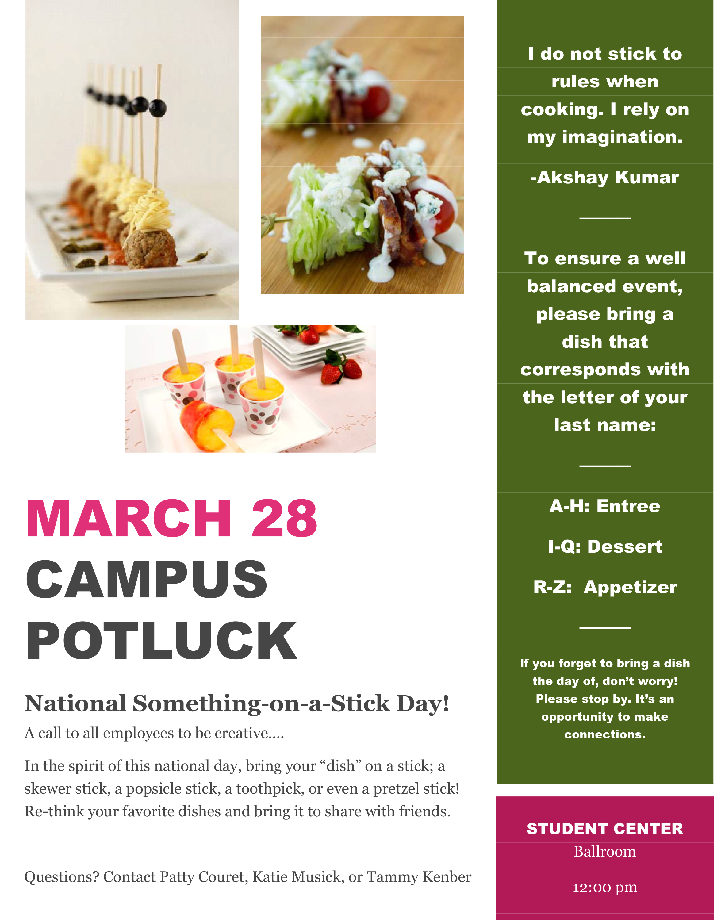 march potluck poster