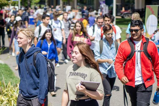 Students on campus