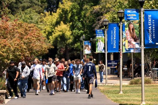 Students on campus