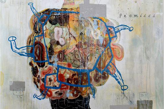 "Chasing Promises" painting by John Yoyogi Fortes 