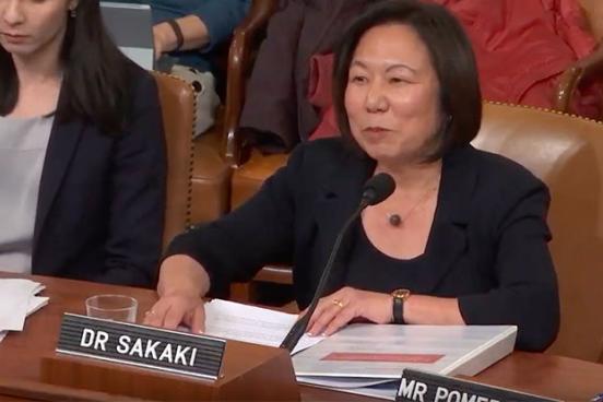 Judy Sakaki testifying in front of congress 