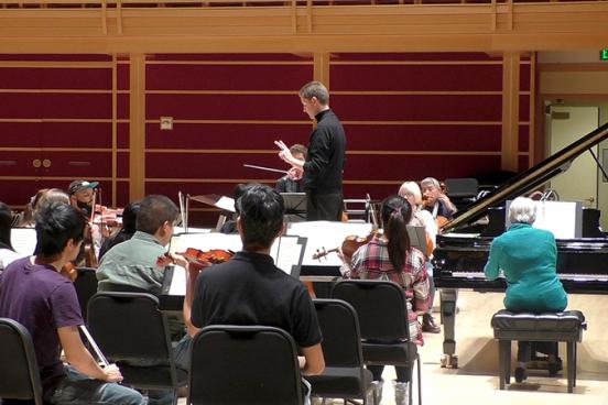 ssu symphony orchestra in rehearsal