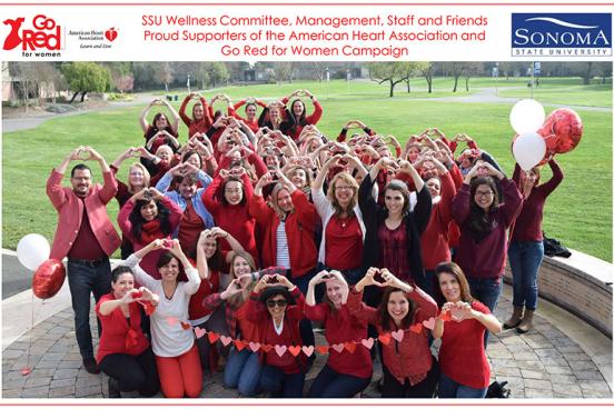 ssu wellness committee, staff, and friends group picture 