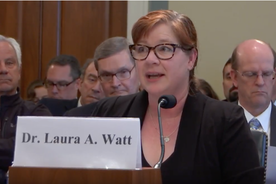 Laura Watt testifying before House Committee on Natural Resources