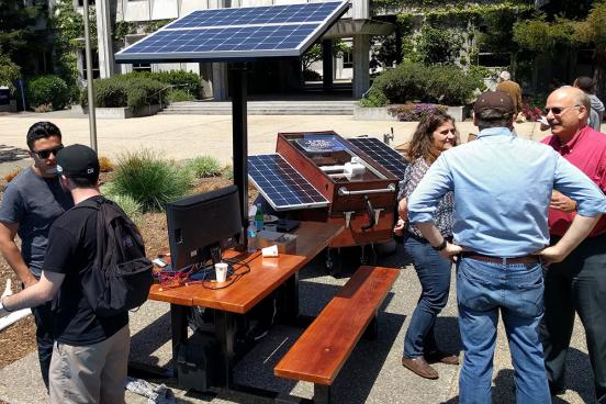 Solar picnic table
