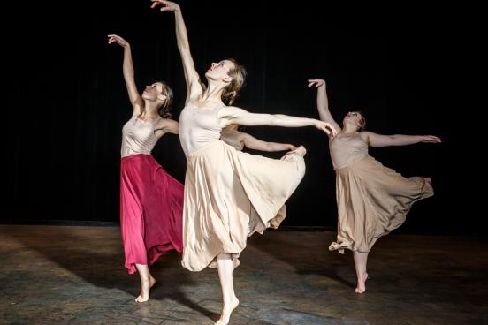 three female dancers in pose