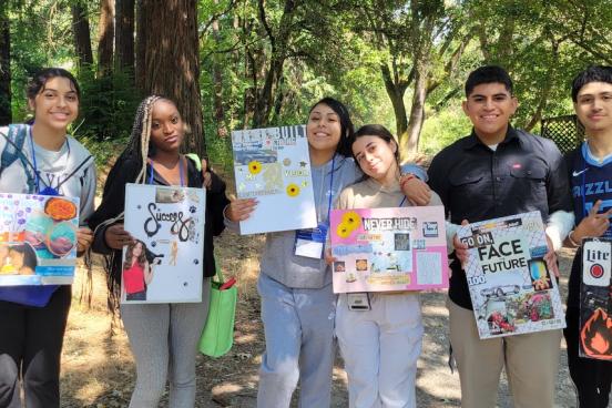 Students with posters