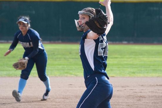 Brielle Vidmar pitching