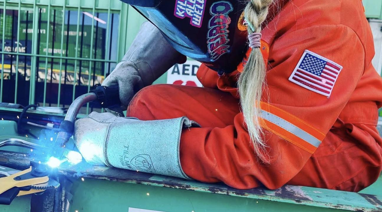 SSU alum Gina Villeggiante trained to work as a mechanic on the docks