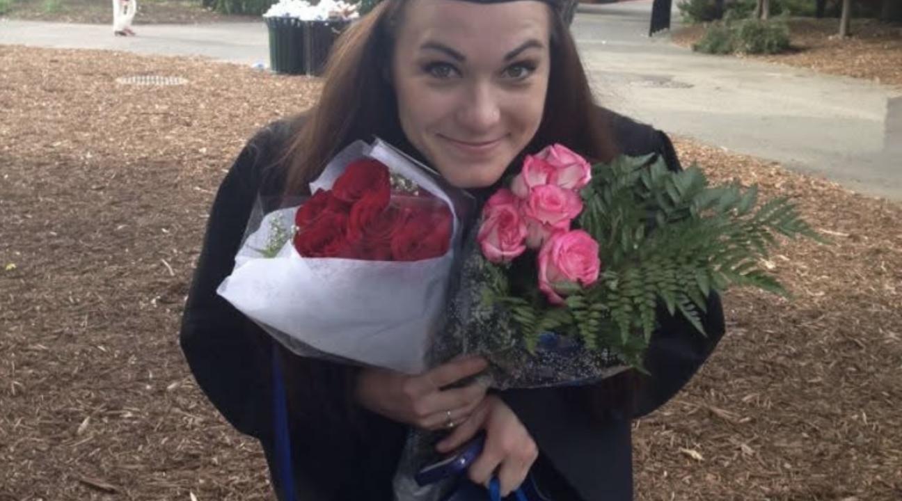 Gina Villeggiante at her 2013 commencement, Sonoma State University