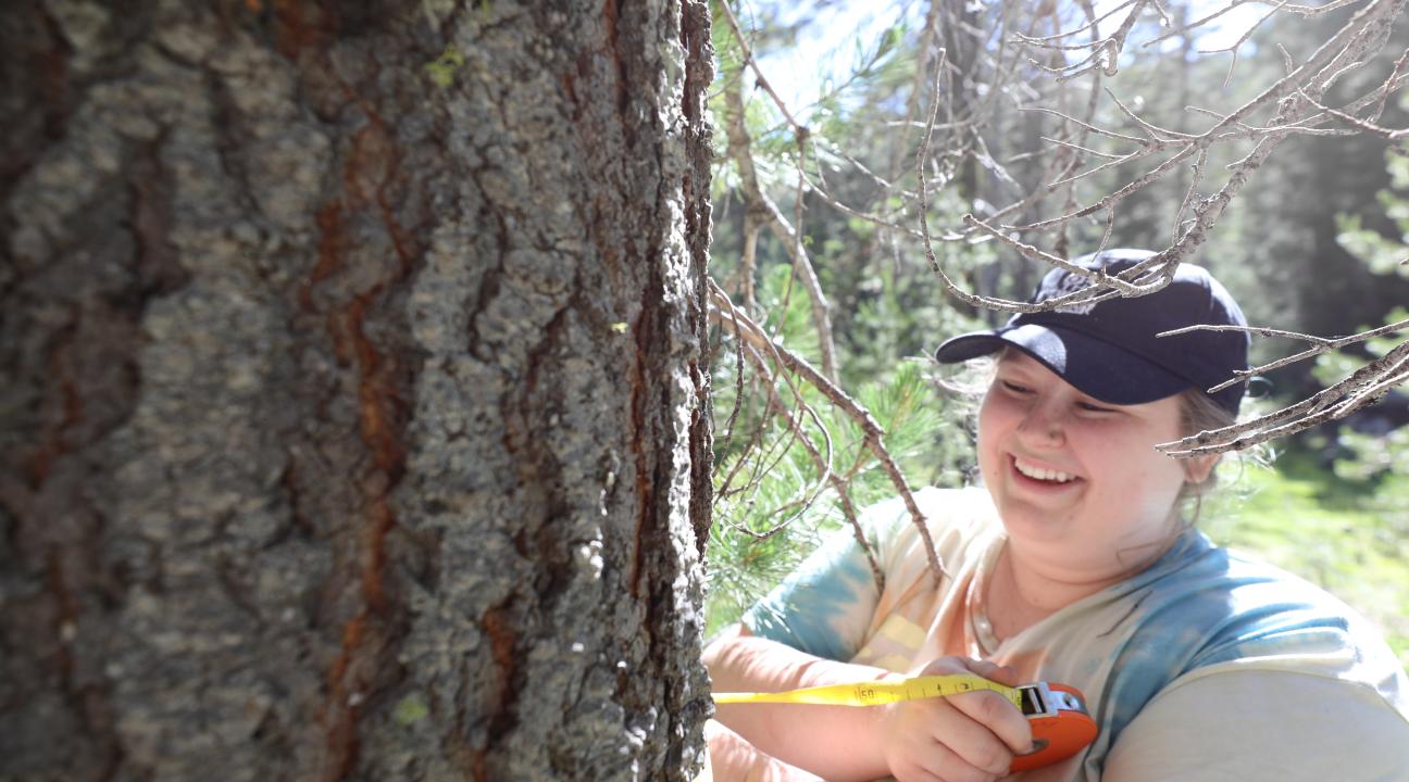Brieanne Forbes, M.S. conducting field research in northeastern Sonoma County