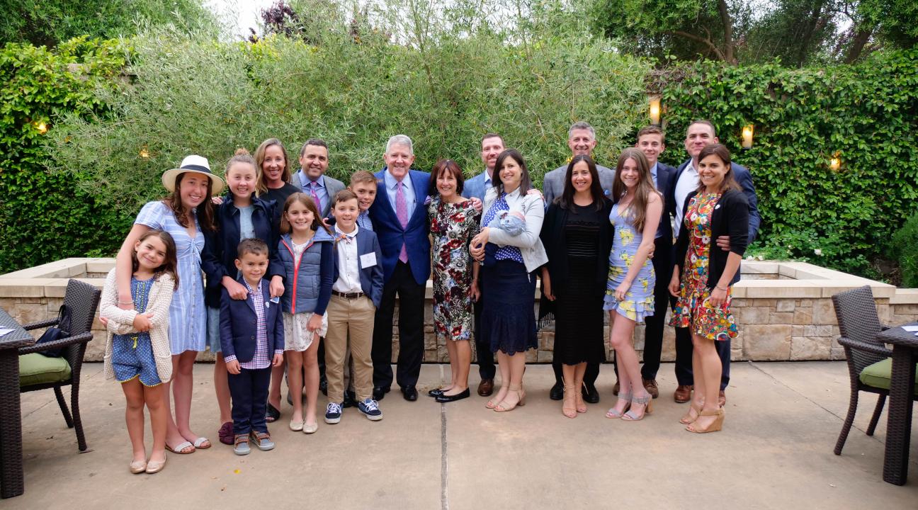 Henry Hansel poses with his family.