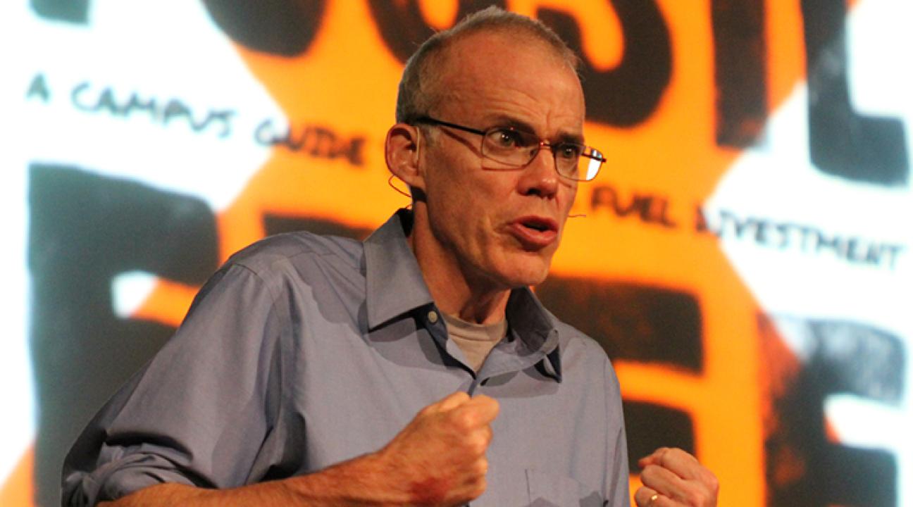 bill mckibben giving a lecture