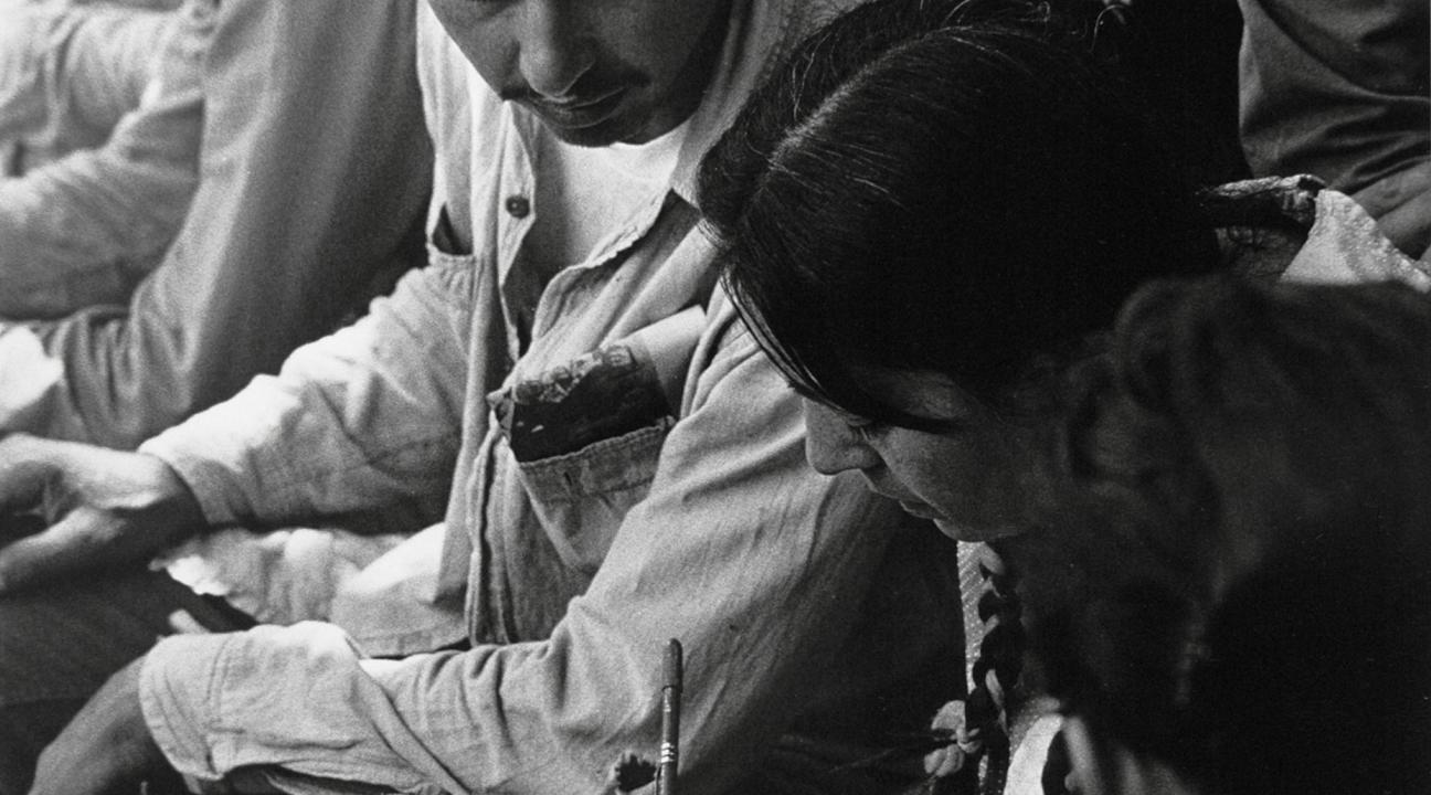 Morrie Camhi, New Recruit, United Farm Workers Union, 1972, gelatin silver print, Sonoma State University Art Collection