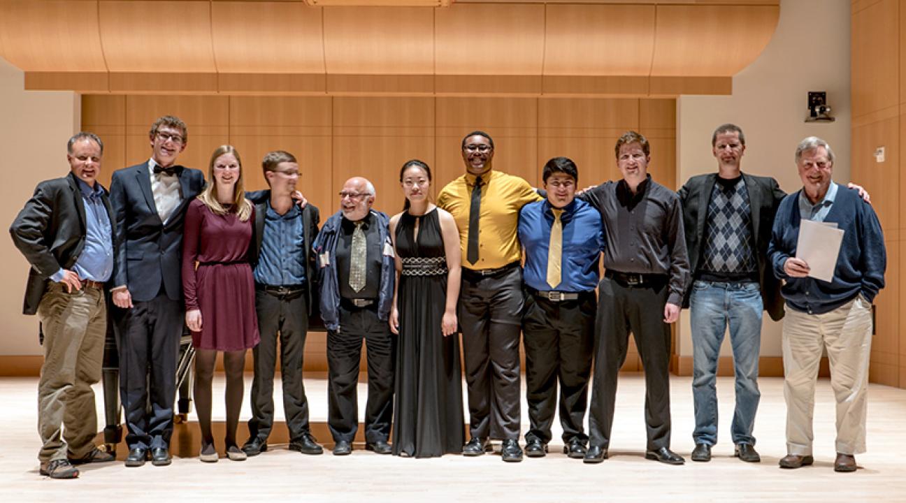 concerto competitors and judges in schroeder Hall