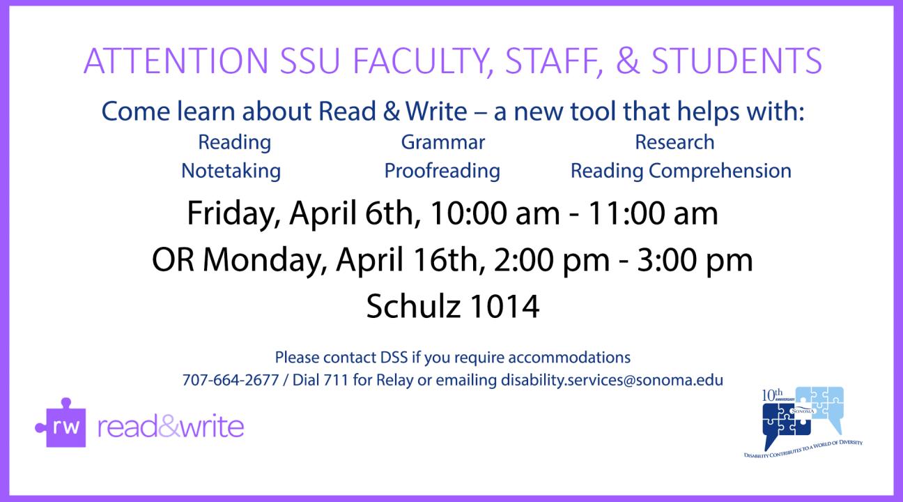 Read & Write schedule