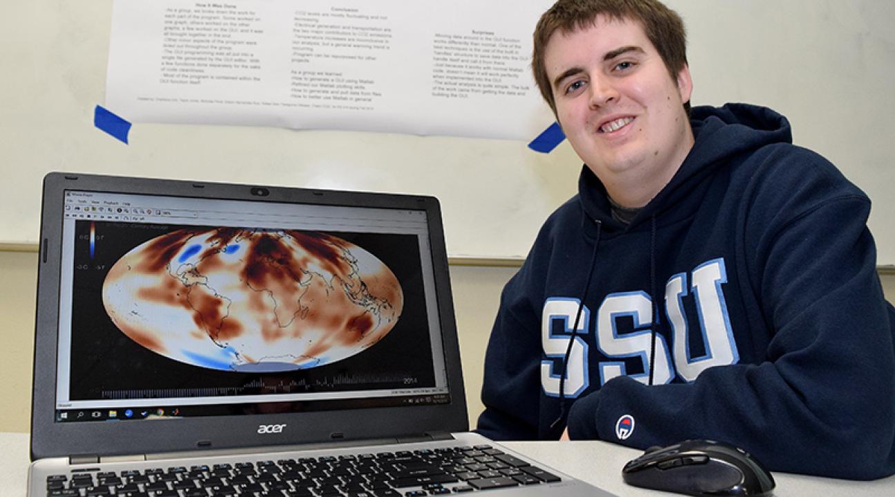 student with laptop