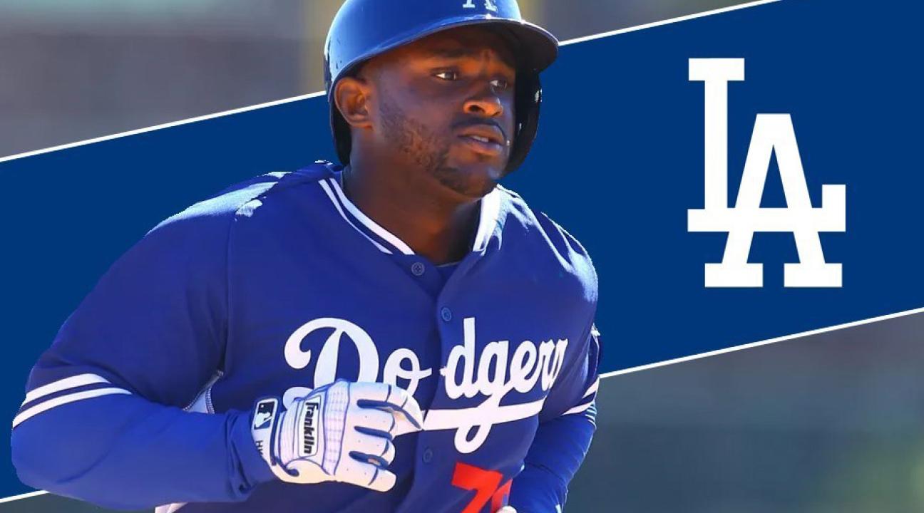 Dickson in dodger gear dancing