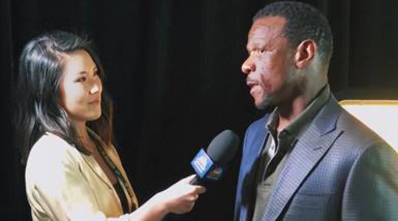 Josephine Lin with Rickey Henderson