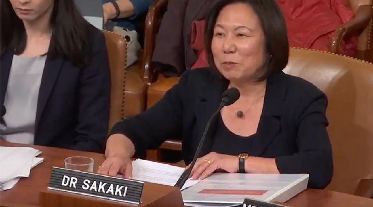 Judy Sakaki testifying in front of congress 