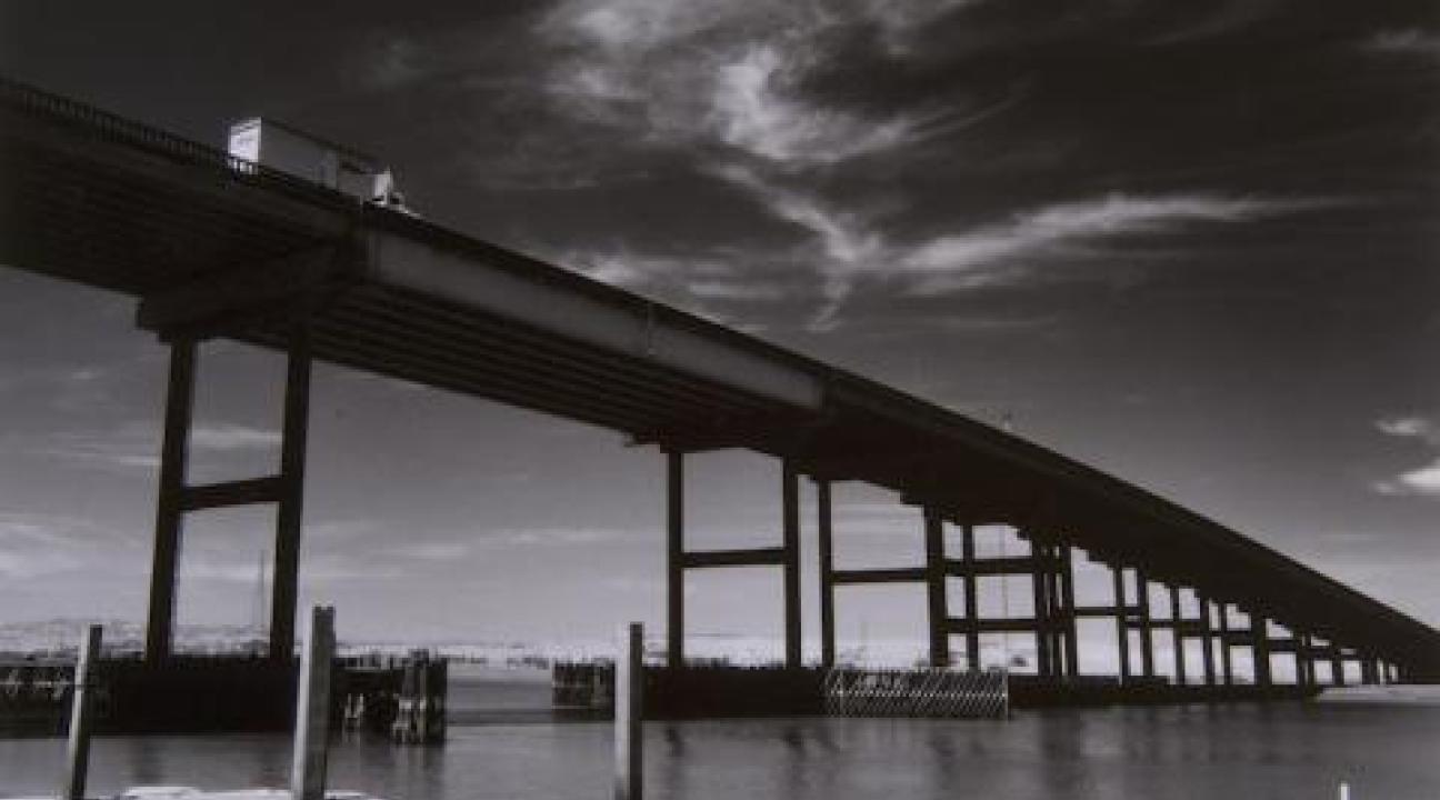 "Truck Over Petaluma Bridge" by John LeBaron