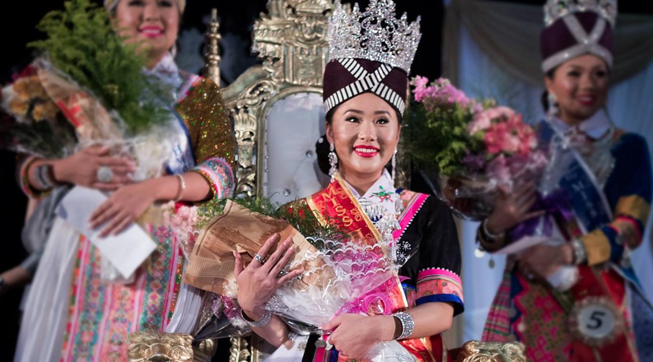 Cindy Cha being crowned Miss Hmong California 2018 // Photo by Atary Xiong