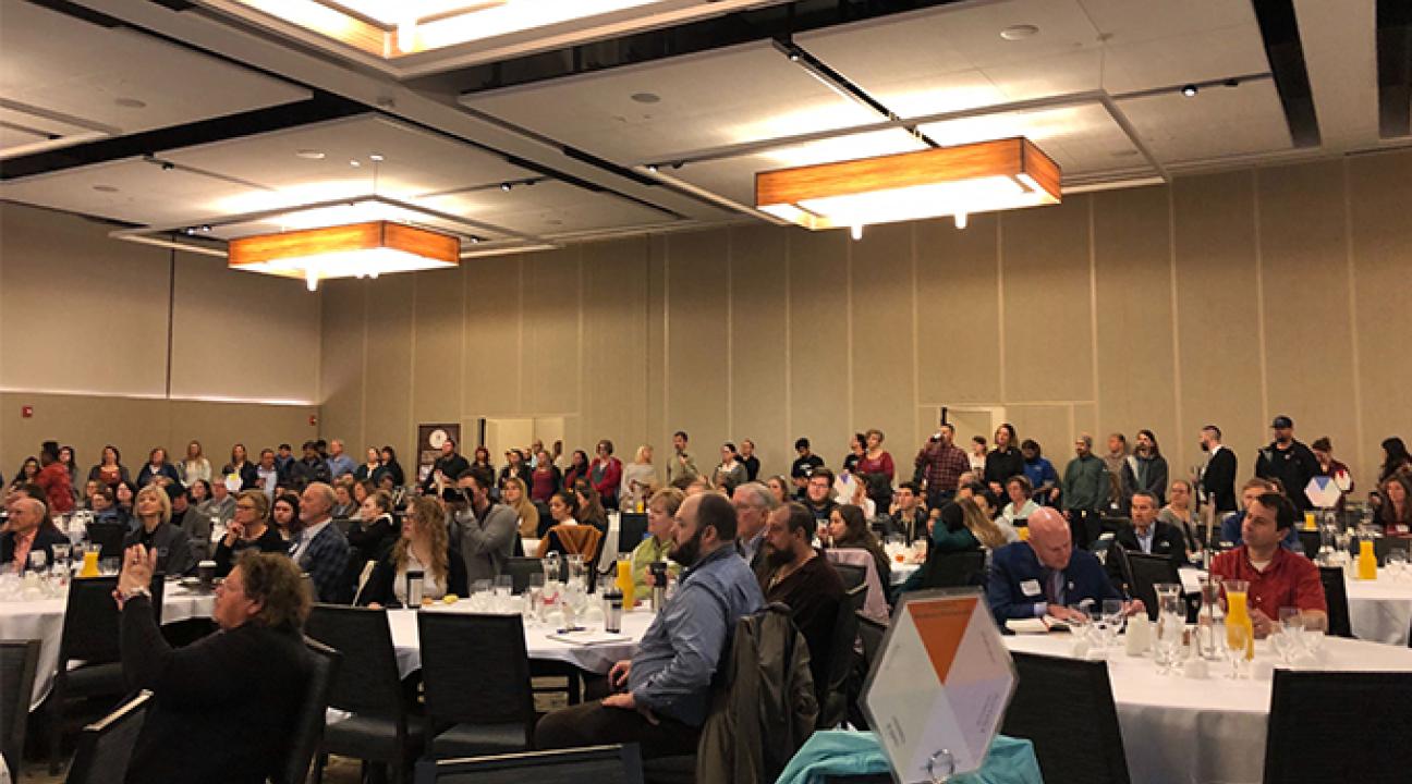 Crowd at "Presidents Climate leadership Commitment"