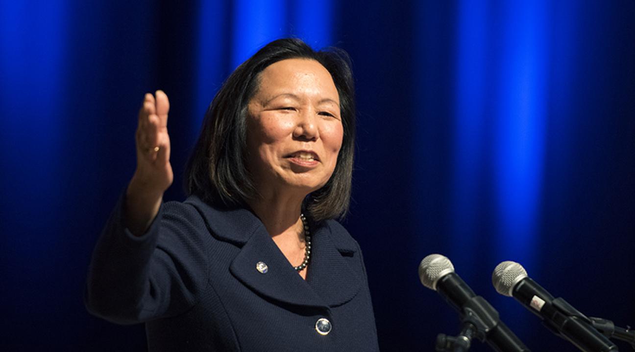 President Judy K. Sakaki at convocation 