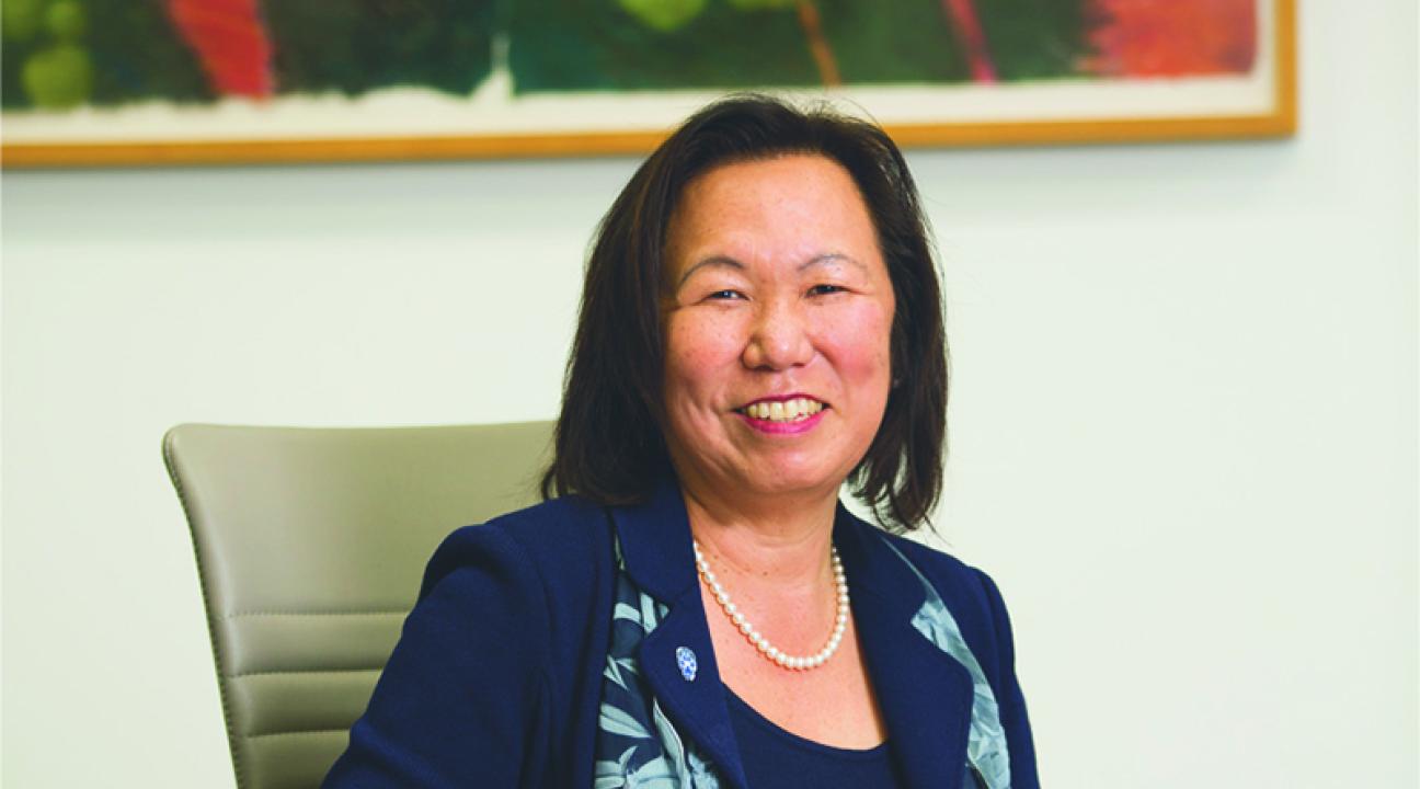judy sakaki at her desk