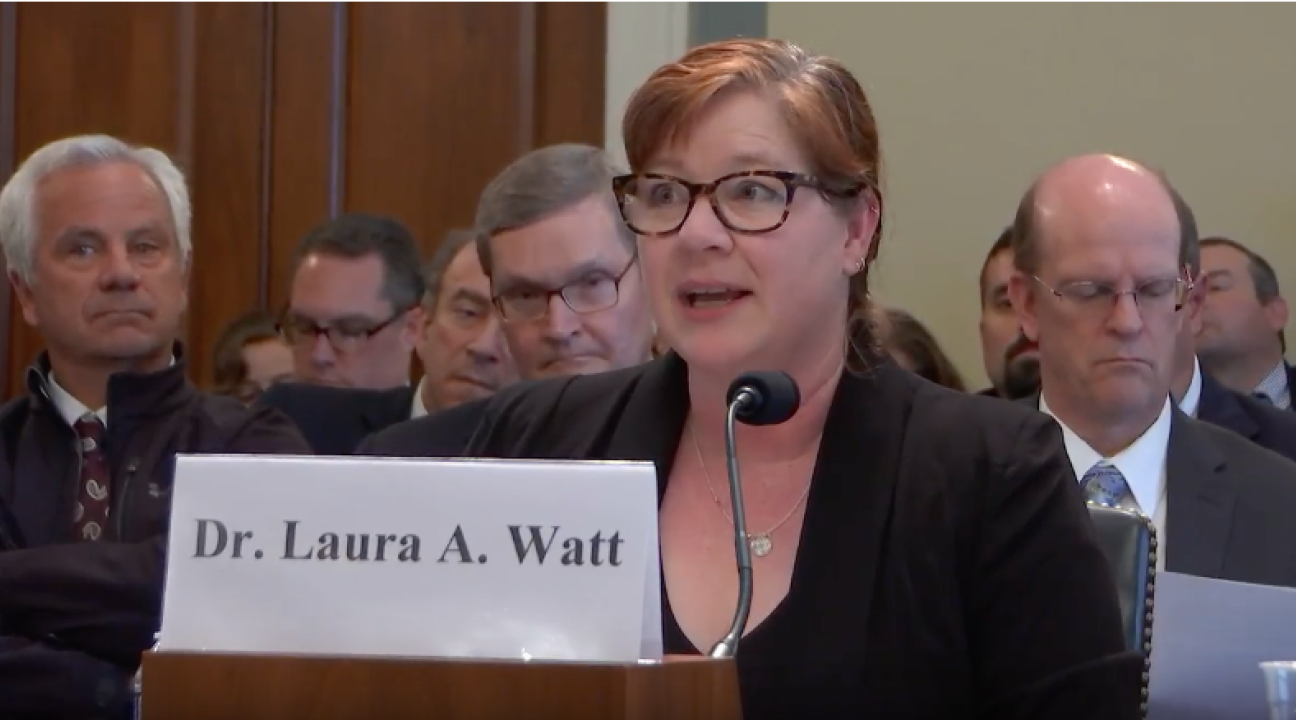 Laura Watt testifying before House Committee on Natural Resources