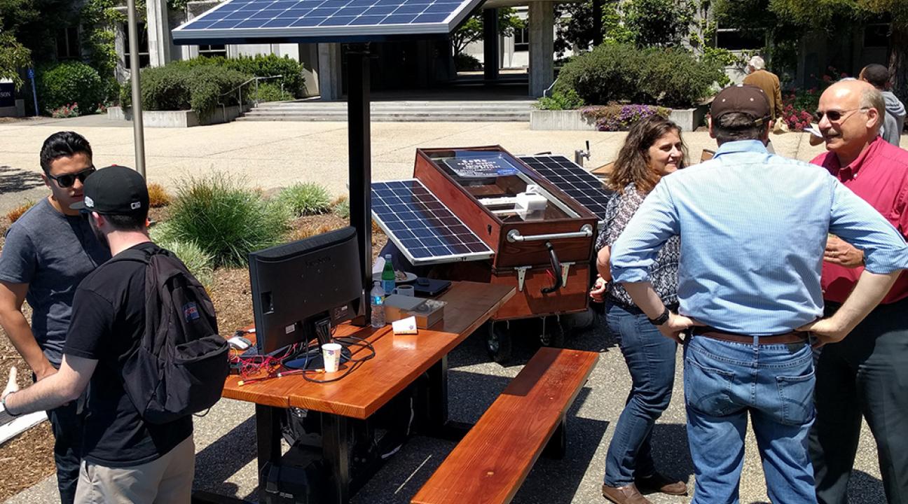 Solar picnic table