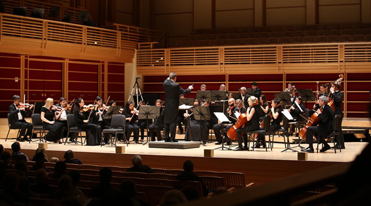 orchestra in Weill Hall