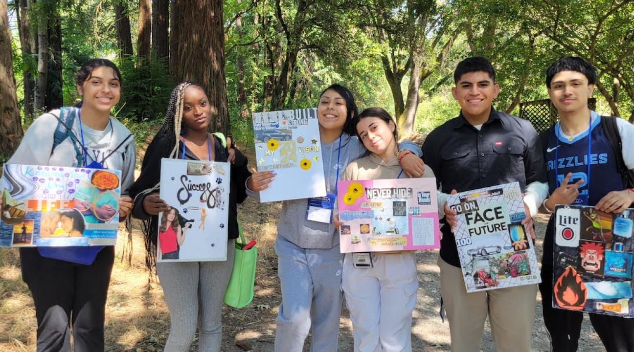 Students with posters