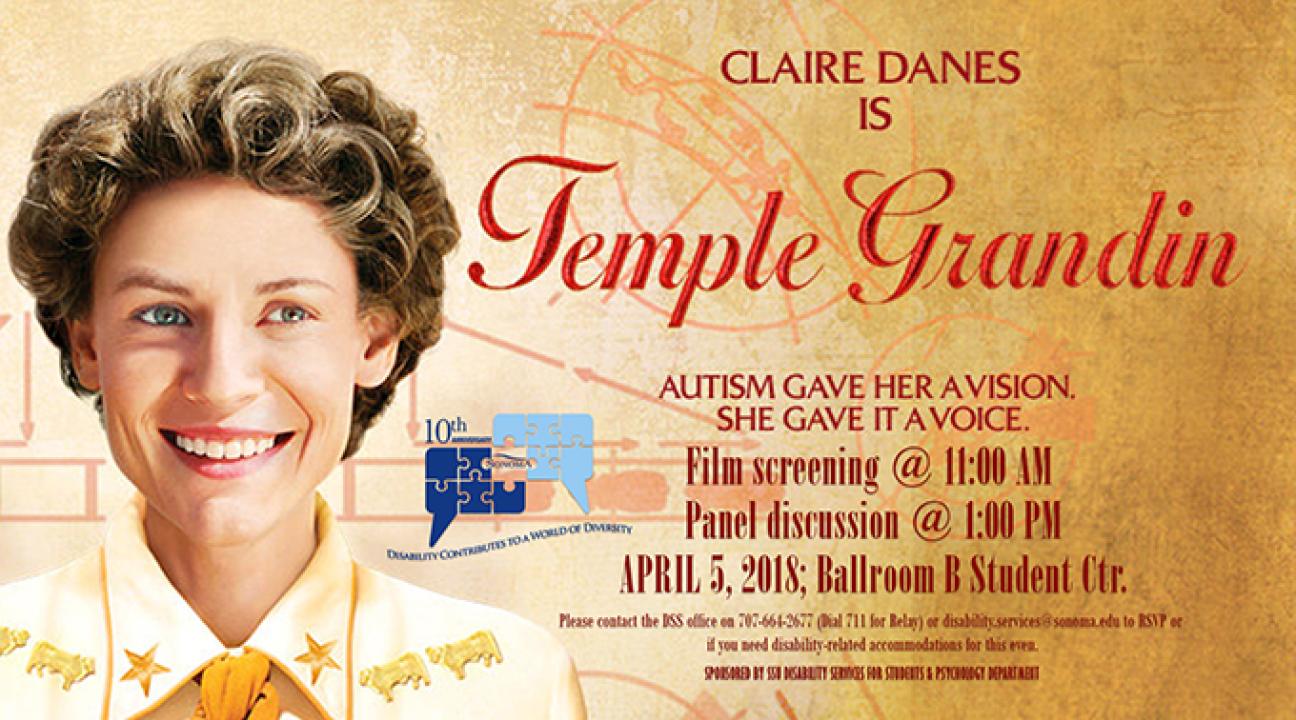 A screening of "Temple Grandin" will be held on April 5