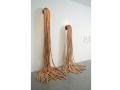Jann Nunn "Chianti and Merlot," 2 parts of the 4-part installation, "Don’t Stop", 2015 steel, cork, pigment