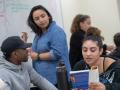 Sonoma State students collaborating in a classroom.