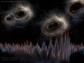 illustration of black holes colliding