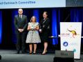 Lynn Cominsky received the 2017 Frank J. Malina Astronautics Medal from IAF President, Jean-Yves Le Gall at the IAC Closing Ceremony in Adelaide, Australia.