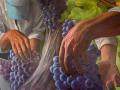 Jay Mercado, Alexander Valley Grape Harvest, 2022, oil on canvas