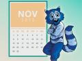 illustration of lobo with calendar
